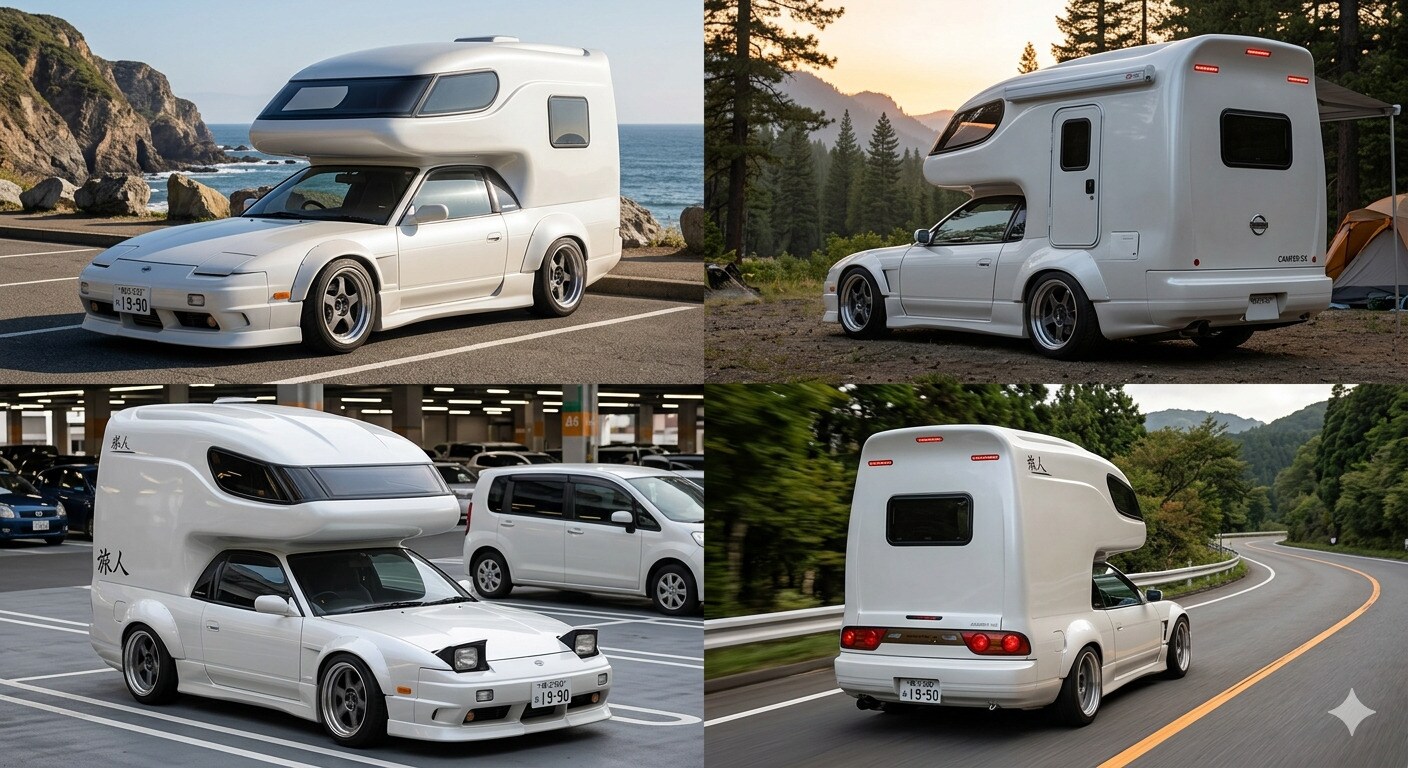 日産180SXキャンピングカー