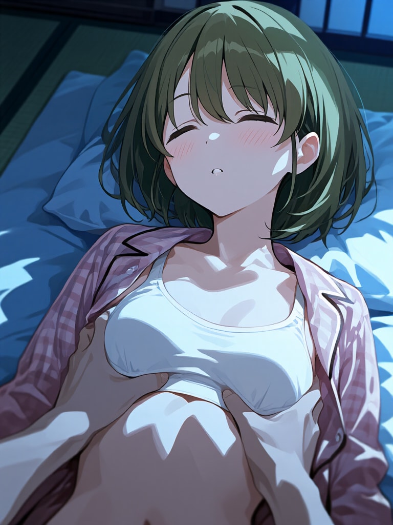 「ちょっと揉ませてもらおうかな」(ﾓﾐﾓﾐ)「…………ﾝｯ」