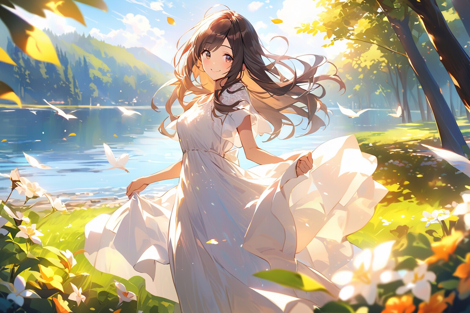 水辺の美少女 | の人気AIイラスト・グラビア