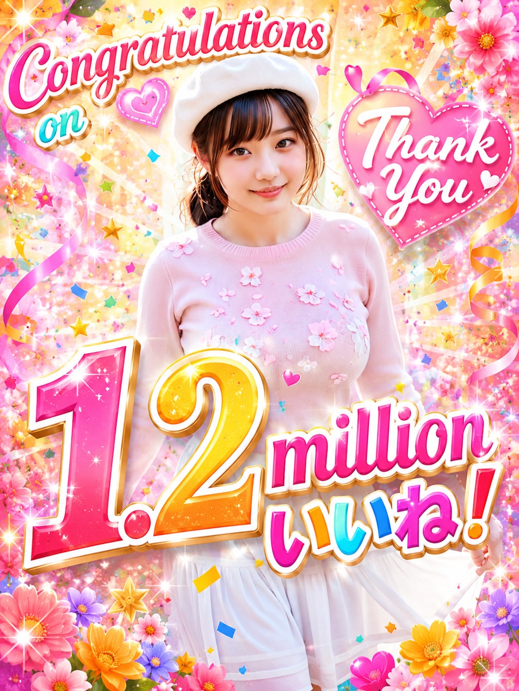祝　1,201,820いいね！達成