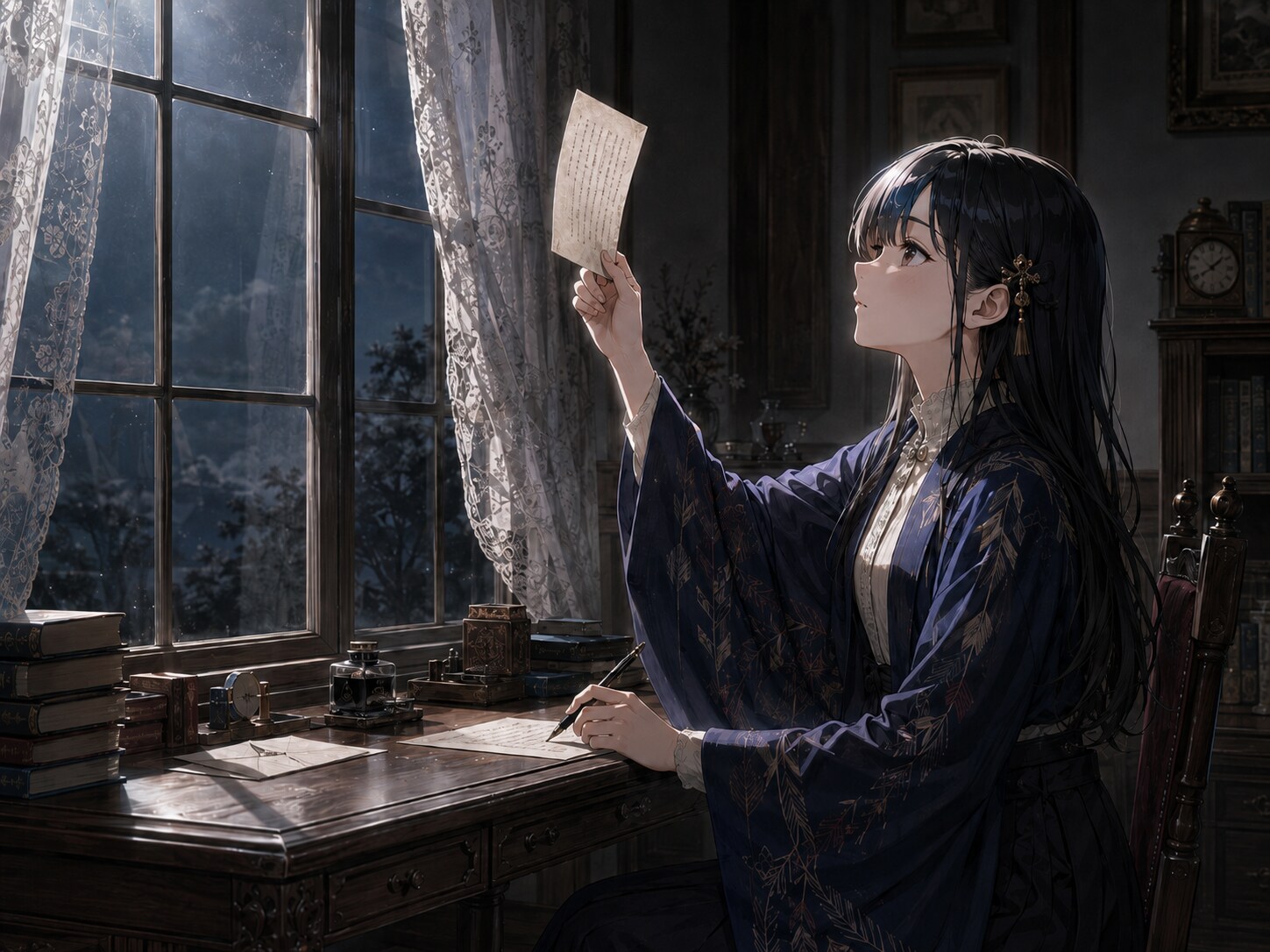 月影に透き、貴方を想ふ。 | の人気AIイラスト・グラビア
