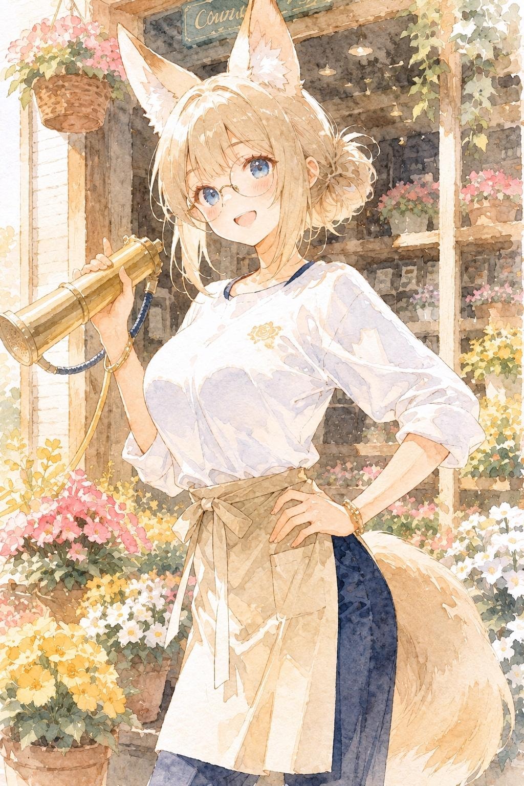 キツネ耳 02 +水彩
