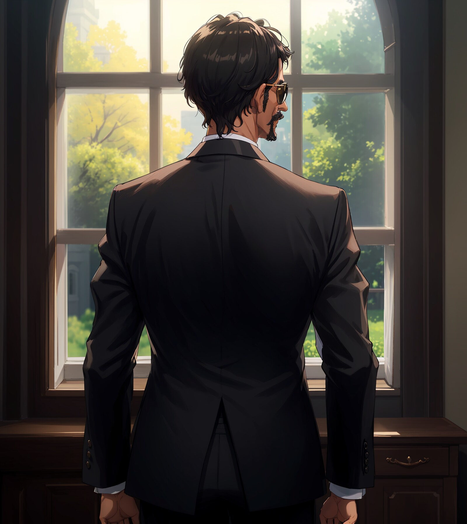 男の背中