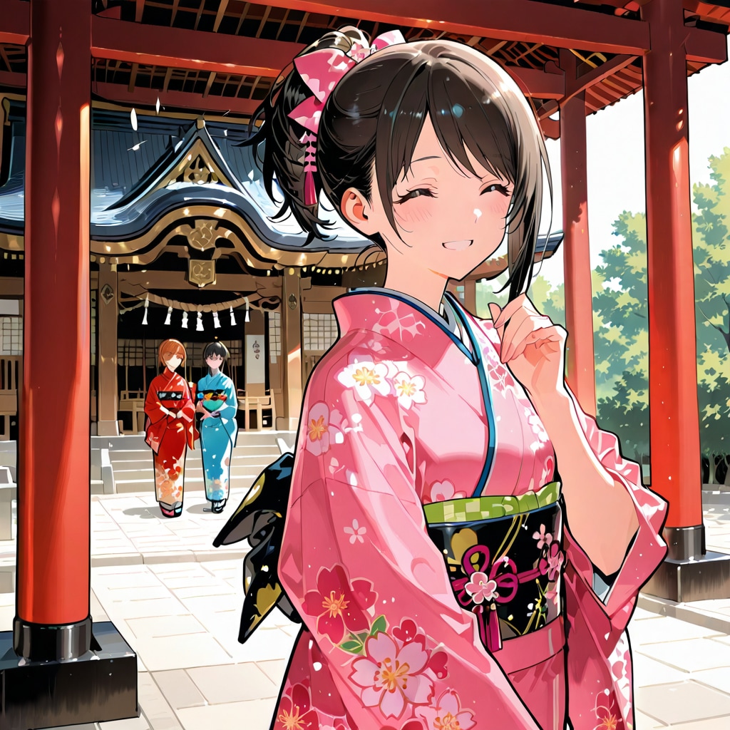 SPICE晴れ着の女の子　その2　をPHOENIXで生成してみた