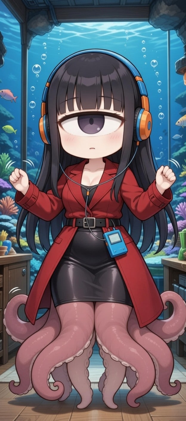 単眼スキュラちゃん.47　音楽を楽しむ | の人気AIイラスト・グラビア