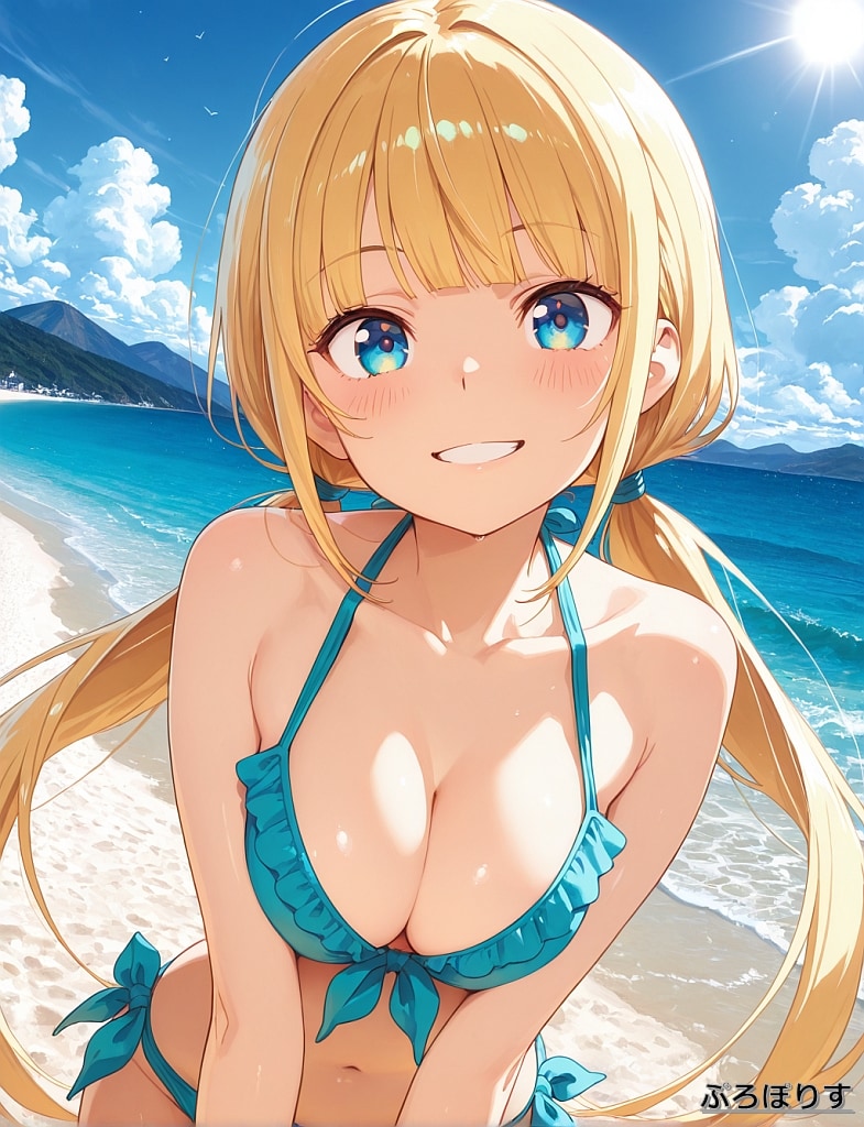 金髪姫カットビキニ娘