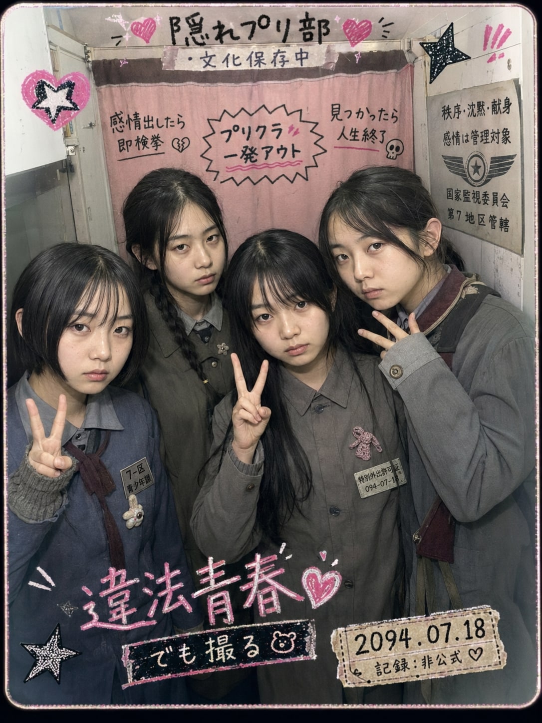 各ディストピア世界のプリクラ
