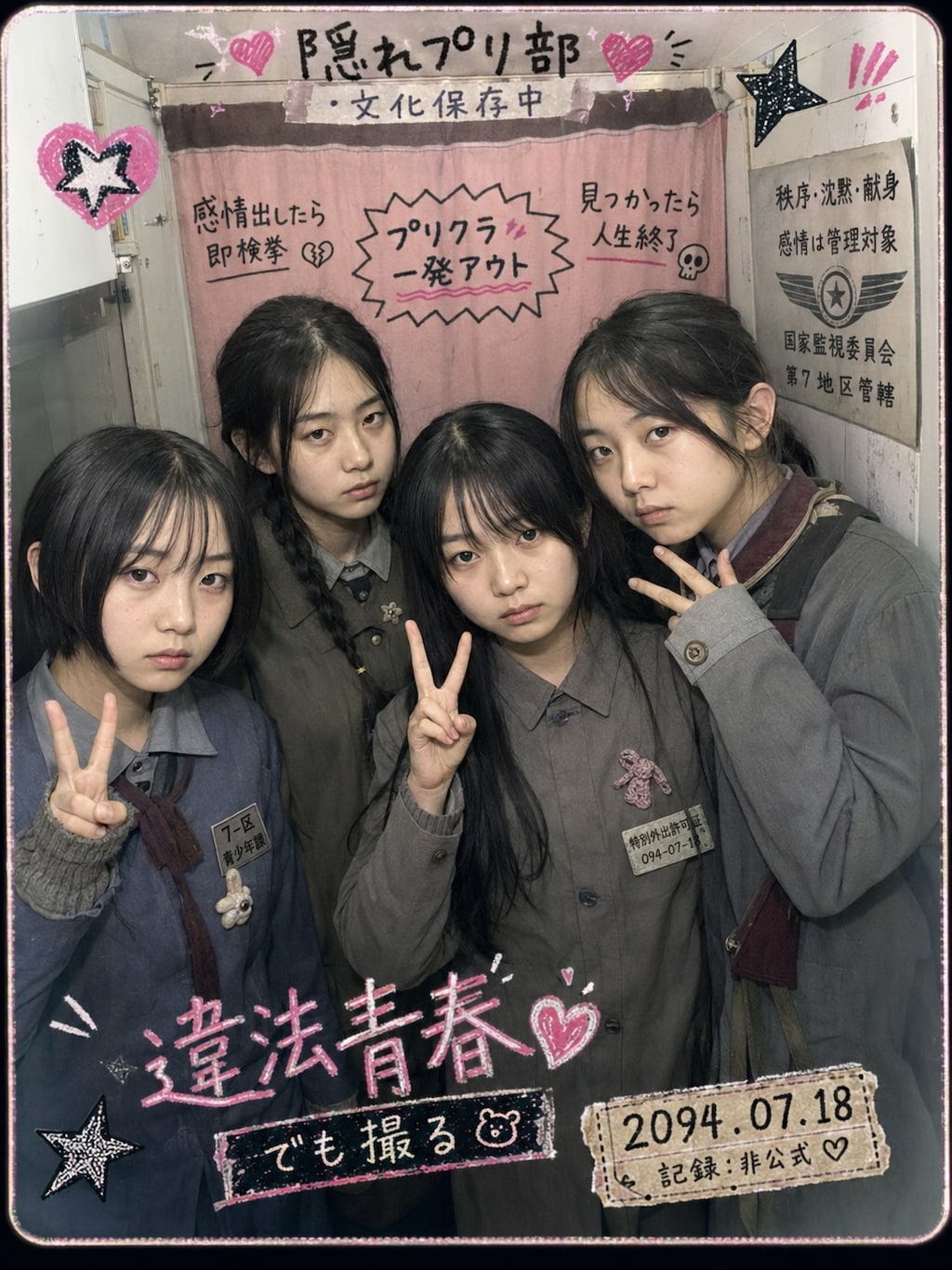 各ディストピア世界のプリクラ