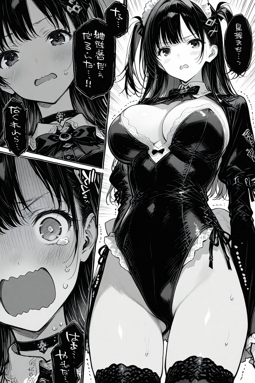 消滅確定💦涙目あたふた💦ハイレグメイド型女戦闘員達😭💦