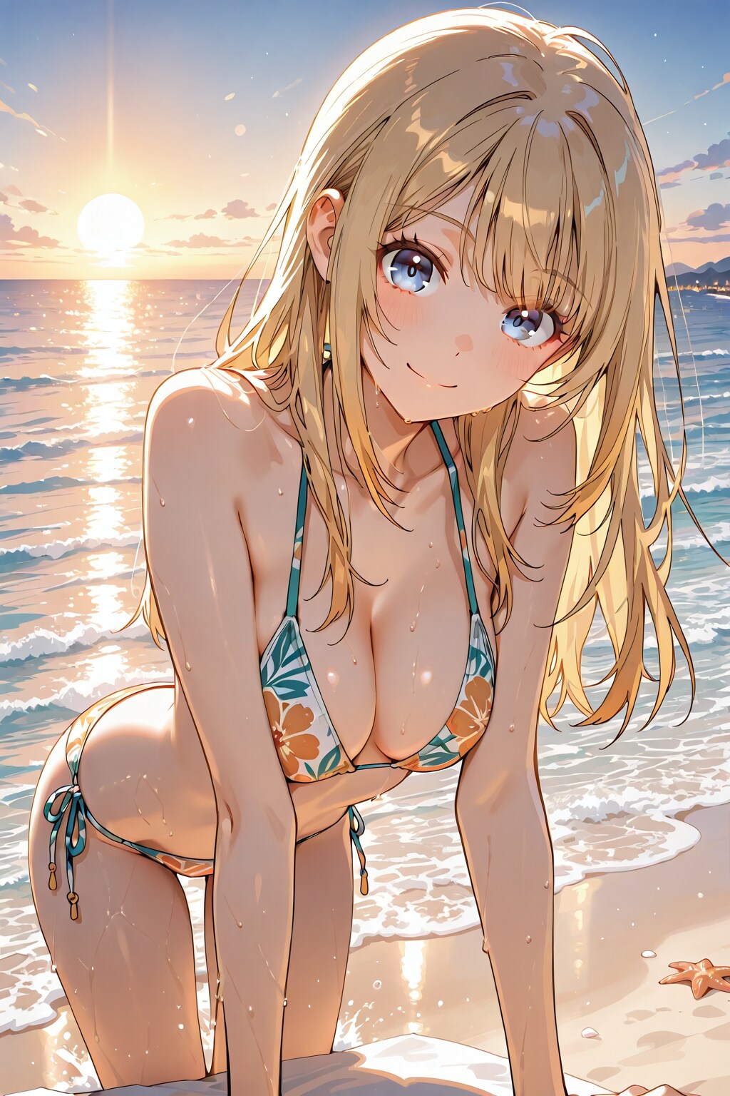 金髪美少女ビキニ ビーチ