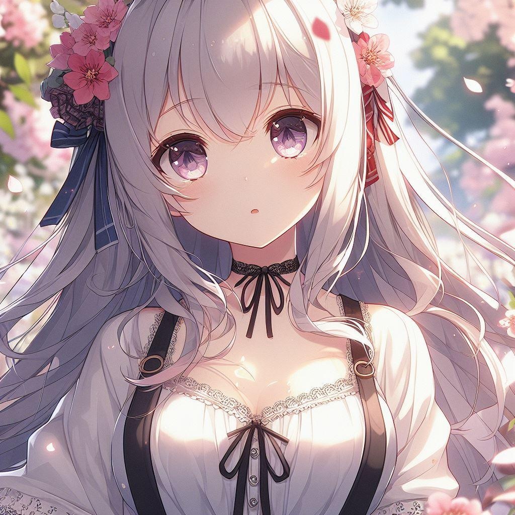 白髪の可愛い女の子【260】