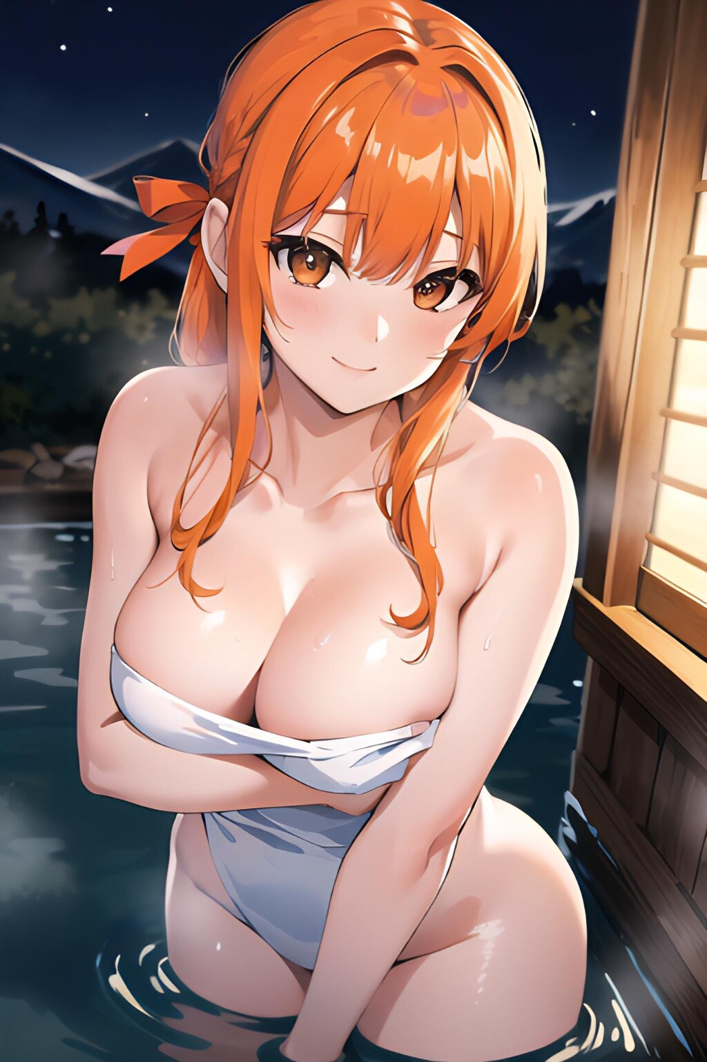 慰安旅行温泉「ご一緒してもいいっすか？」@アイドル「サナ」