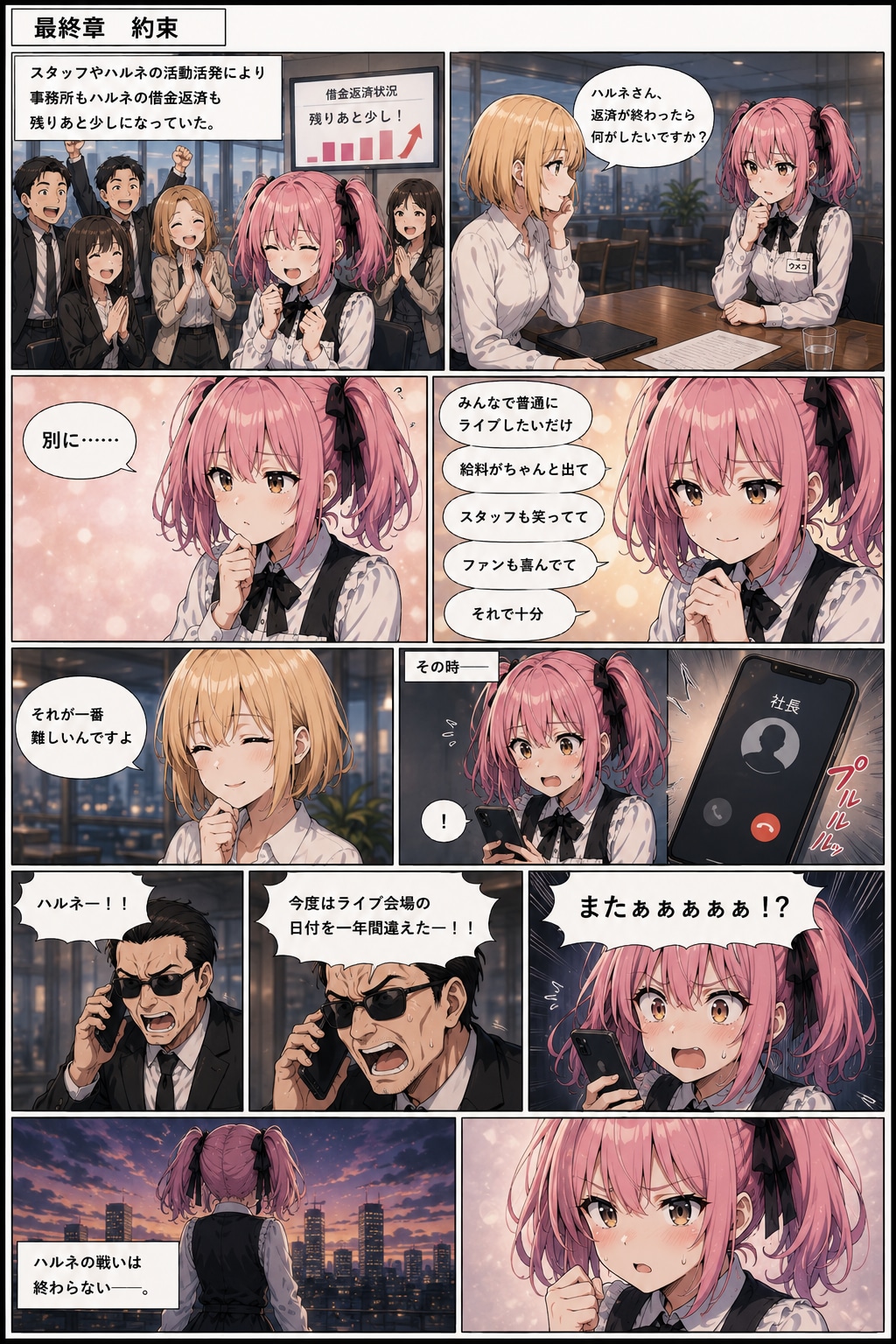 頑張れハルネちゃん〜アイドルと借金とウメコの秘密〜第4章〜最終章