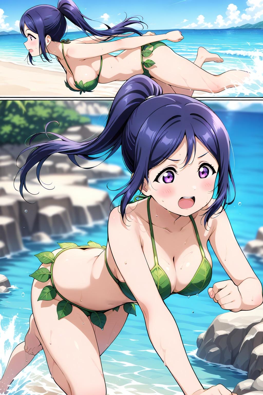 HARPYで葉っぱビキニかなん🍃👙😍❤️