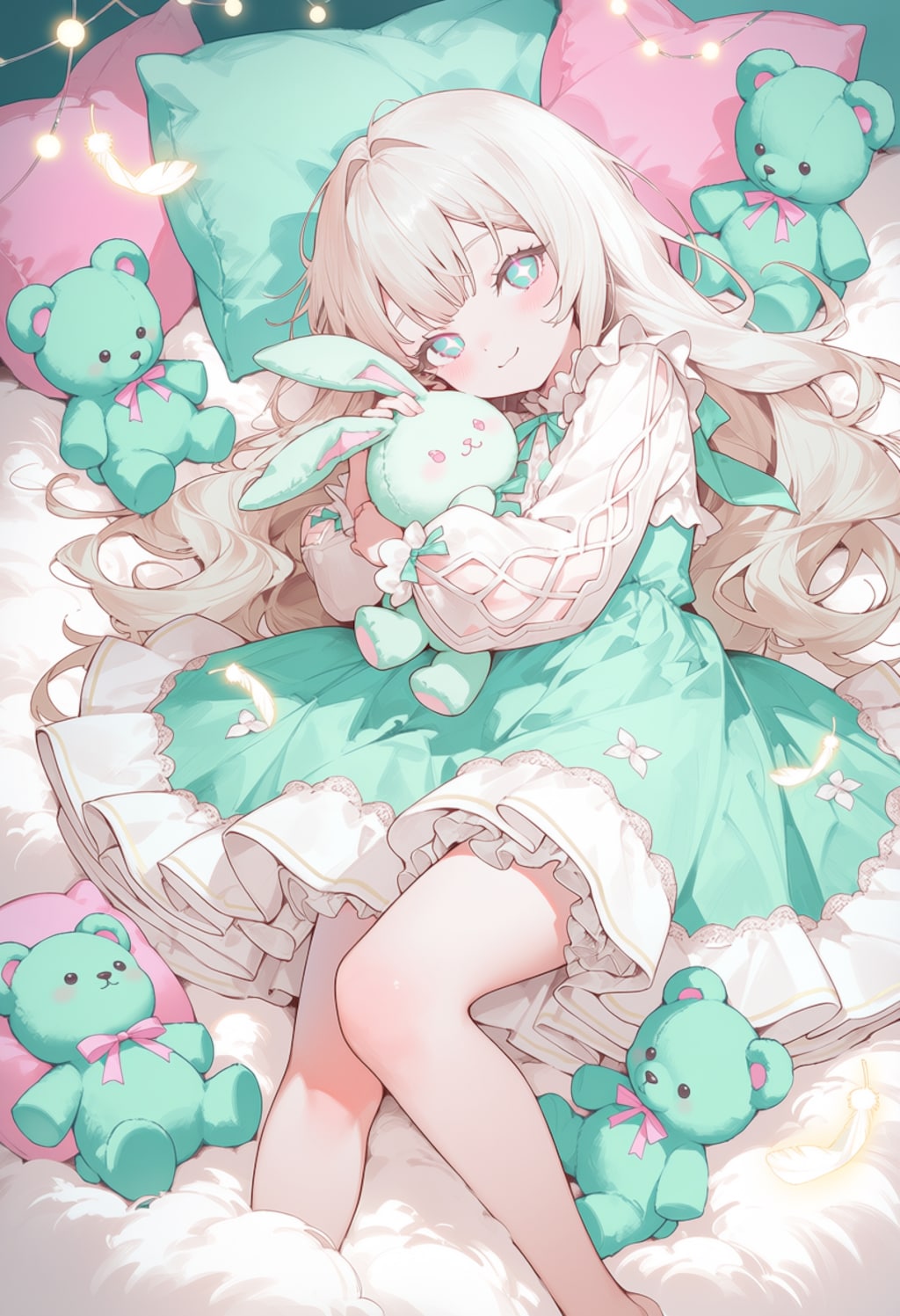ミントグリーンの女の子