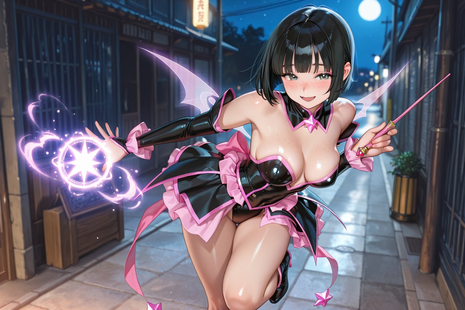 魔法少女コスのそばかすボブちゃん