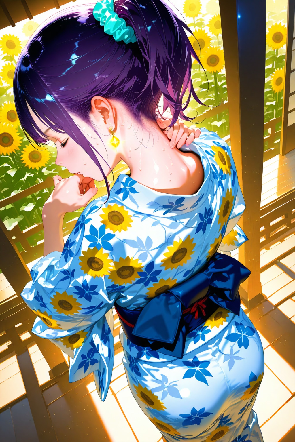 夏と言えば浴衣ね❤️張り切って着たんだけど暑いわね❤️(注:キャプションを御覧の上で見て頂けたら幸いです🙇)