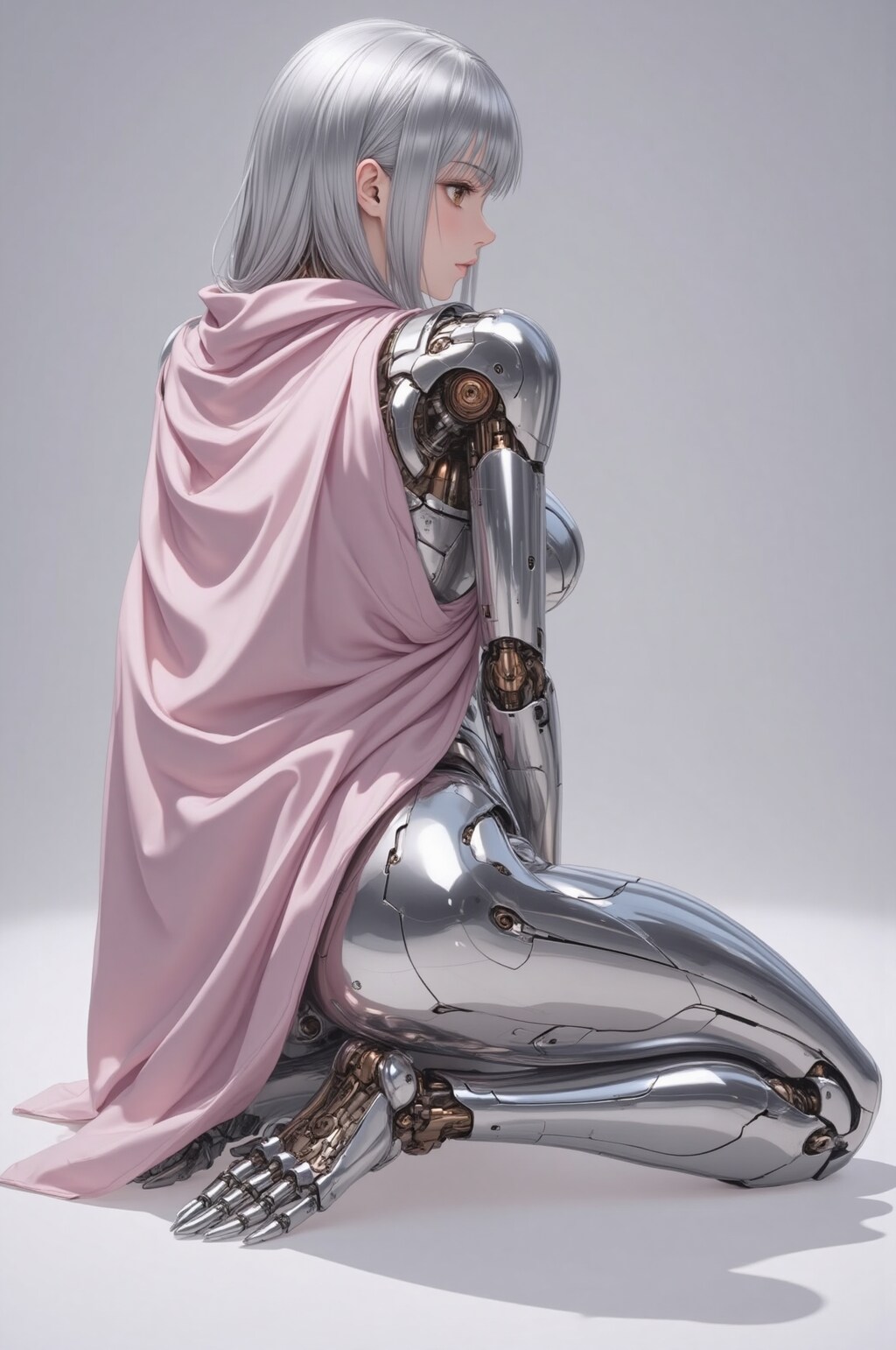 布を被るメカ子