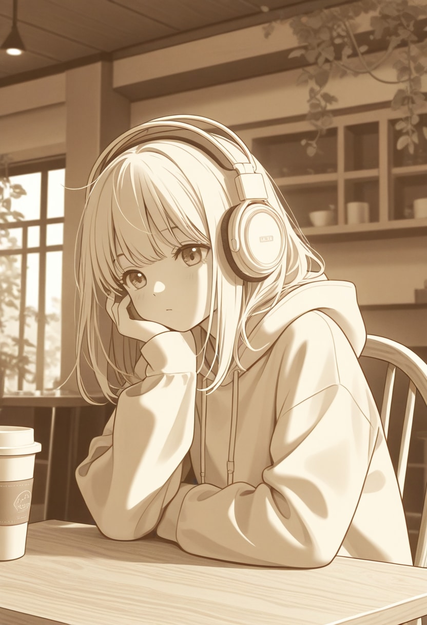 ヘッドフォンの少女(24) | の人気AIイラスト・グラビア