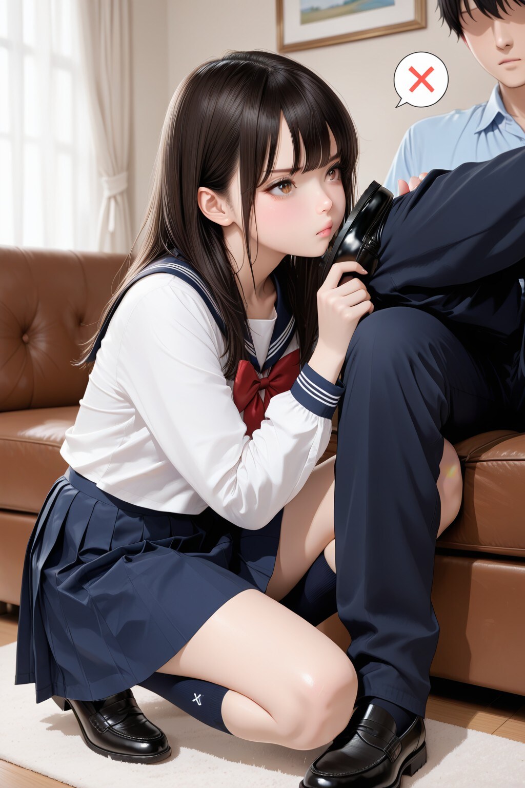 No Shoes Inside（アメリカの癖？ここは日本なんだから、ちゃんと靴を脱いで！）