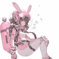 pink bunny diver girl sci-fi mode 兎潜水隊 4枚目