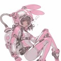 pink bunny diver girl sci-fi mode 兎潜水隊 8枚目