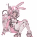 pink bunny diver girl sci-fi mode 兎潜水隊 3枚目
