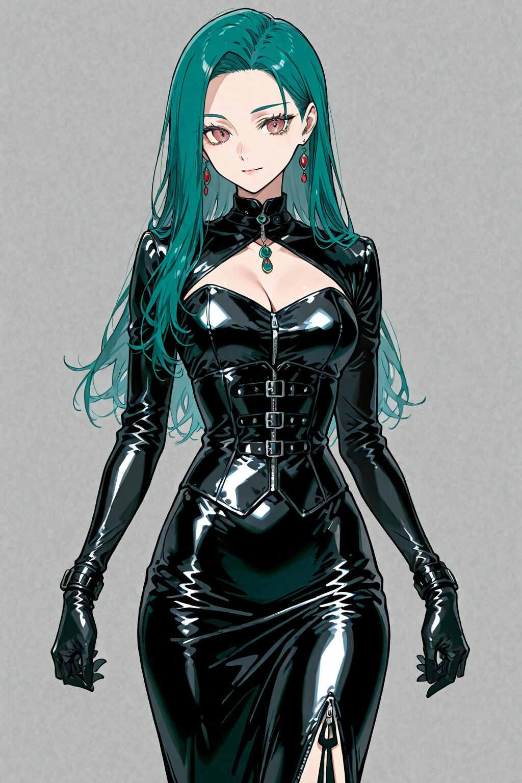 ラテックス製のドレス