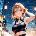 鹿野千夏、走り込みの後で汗だくのまま緩む努力家の笑顔 3枚目