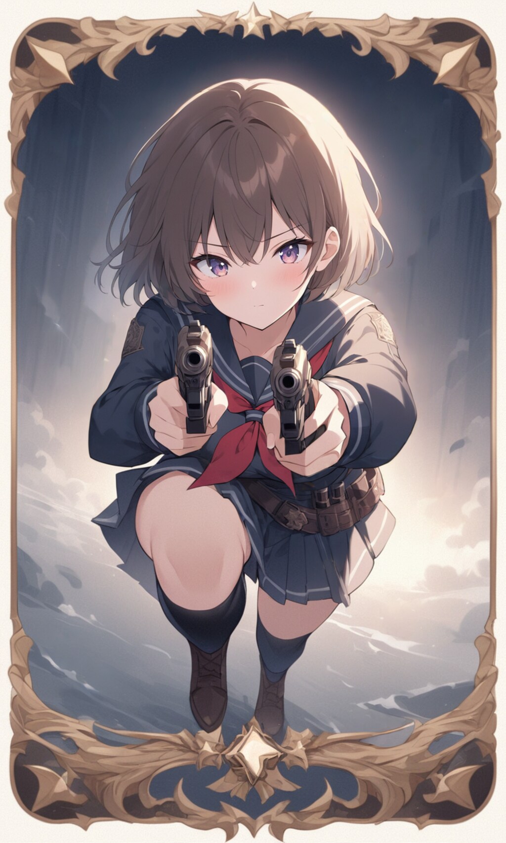 なんかありそうなやつ　額アリ適当　女子高生ショート