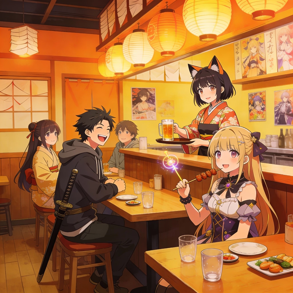 アニキャラが集う居酒屋🏮