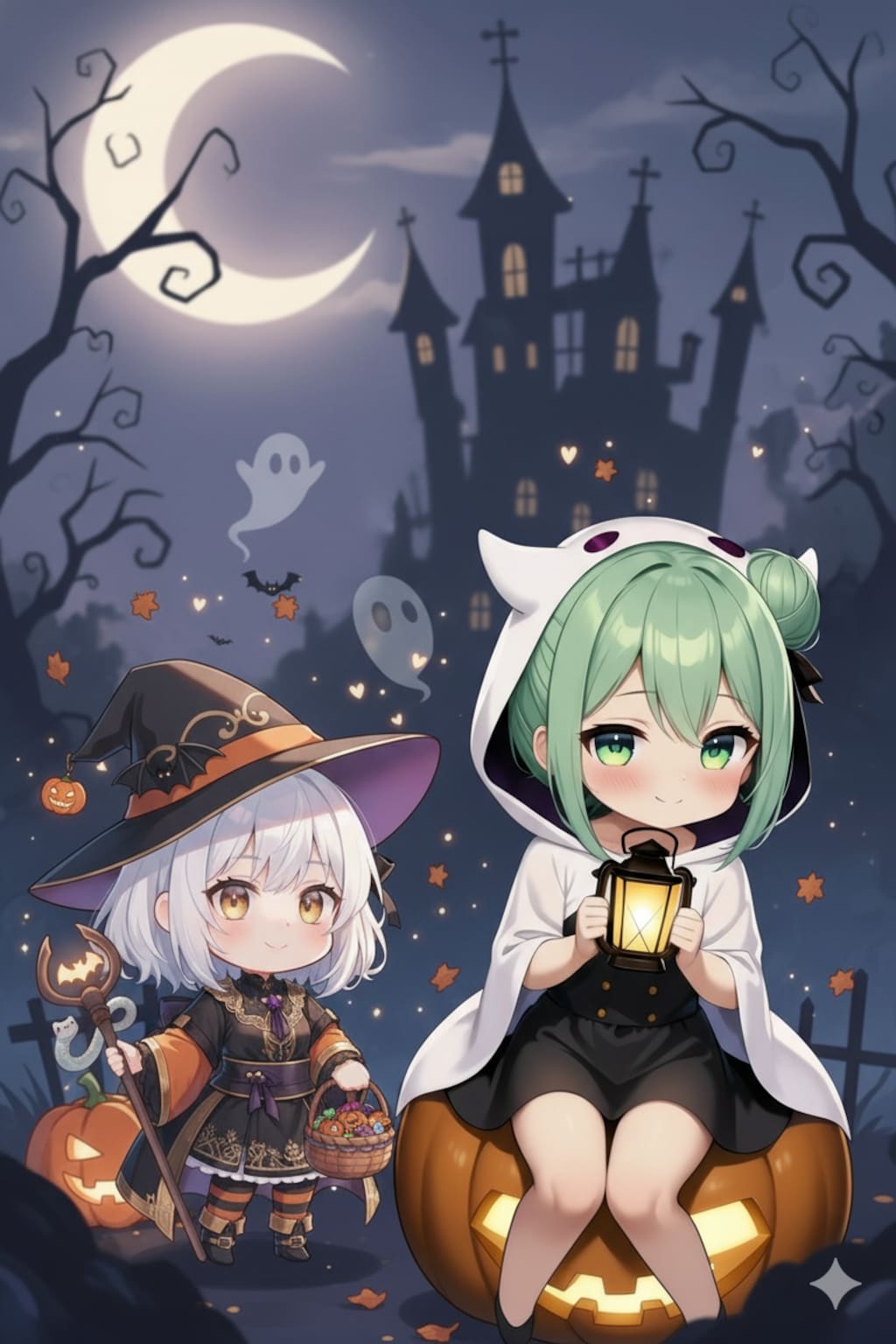 【累計37000いいね記念】うちの子ハロウィンのちびキャラ風