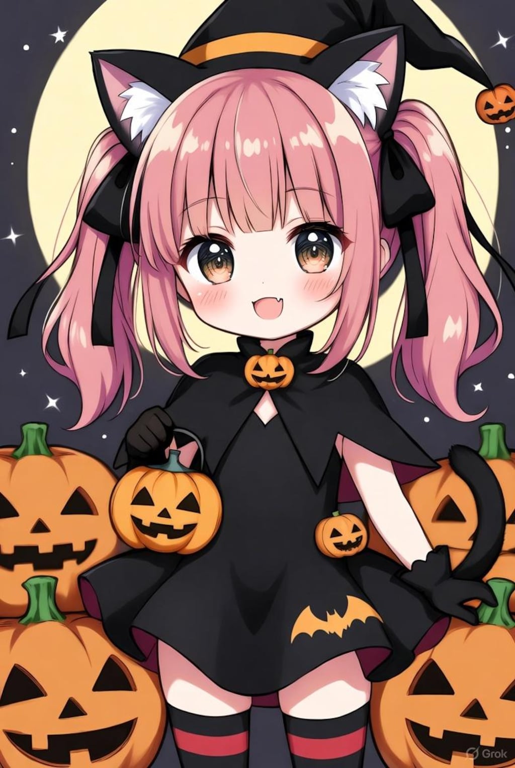 【累計37000いいね記念】うちの子ハロウィンのちびキャラ風