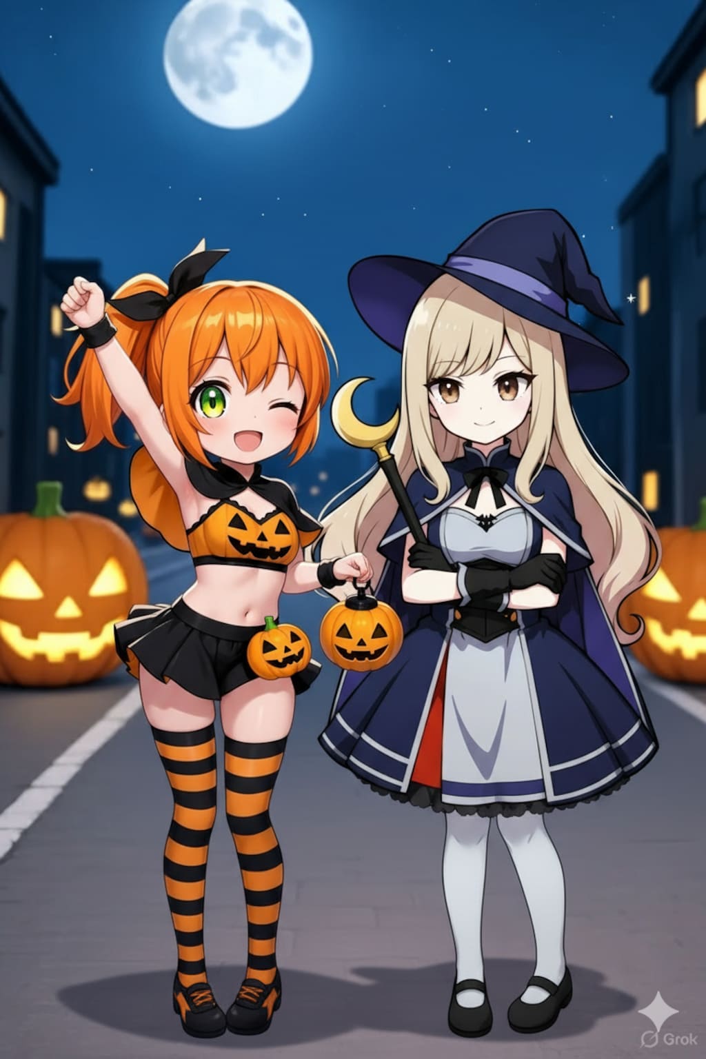 【累計37000いいね記念】うちの子ハロウィンのちびキャラ風