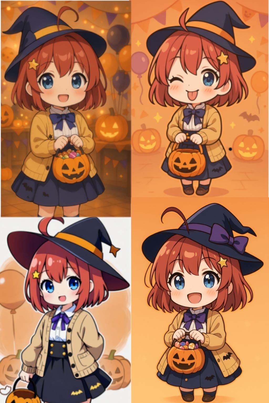 【累計37000いいね記念】うちの子ハロウィンのちびキャラ風