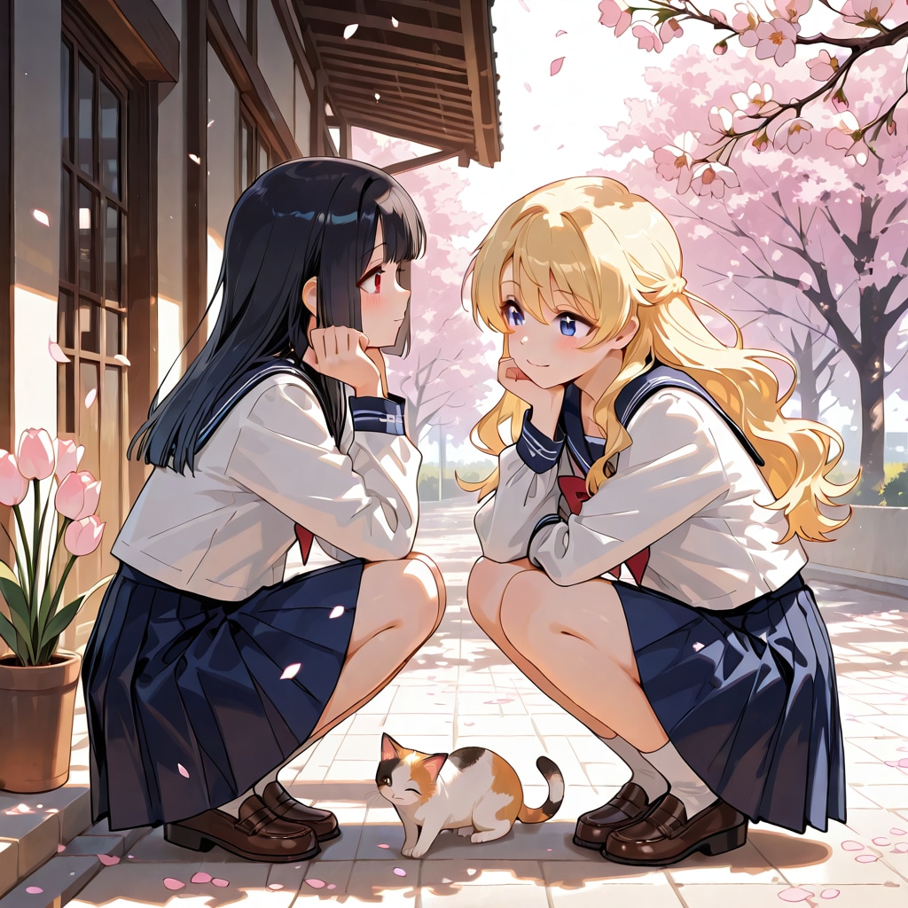 地域猫のような学校猫 | の人気AIイラスト・グラビア