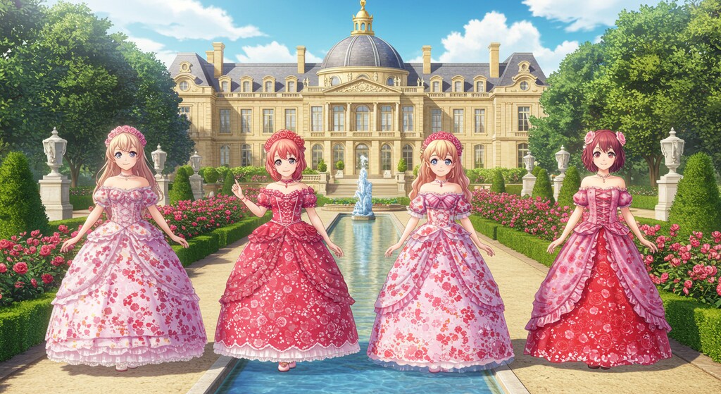 アニメキャラとベルサイユ宮殿