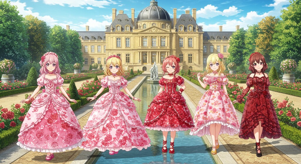 アニメキャラとベルサイユ宮殿