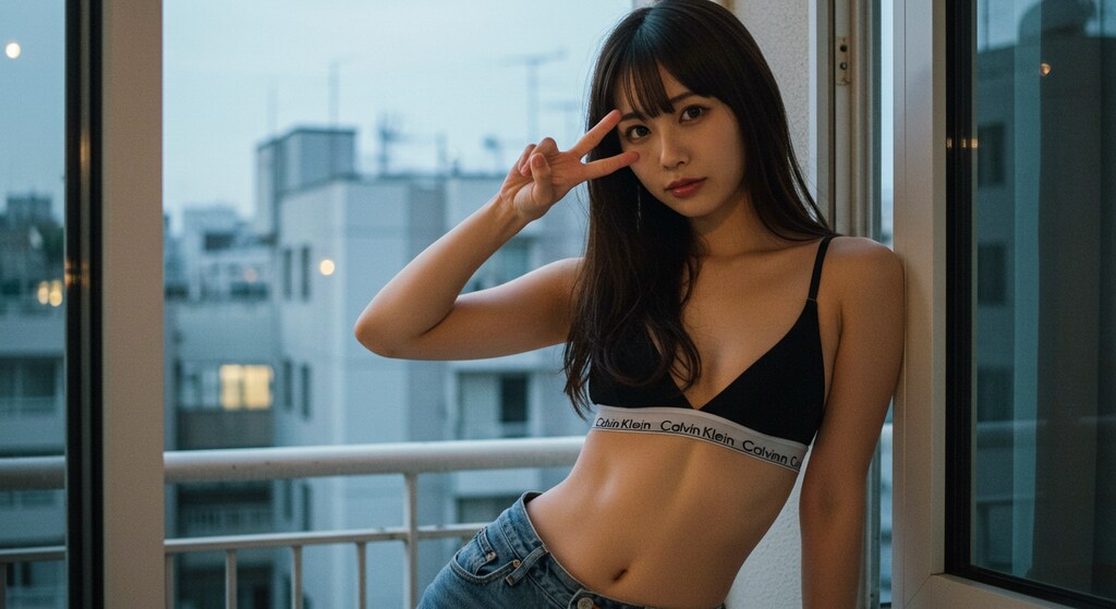 ベランダにいる子