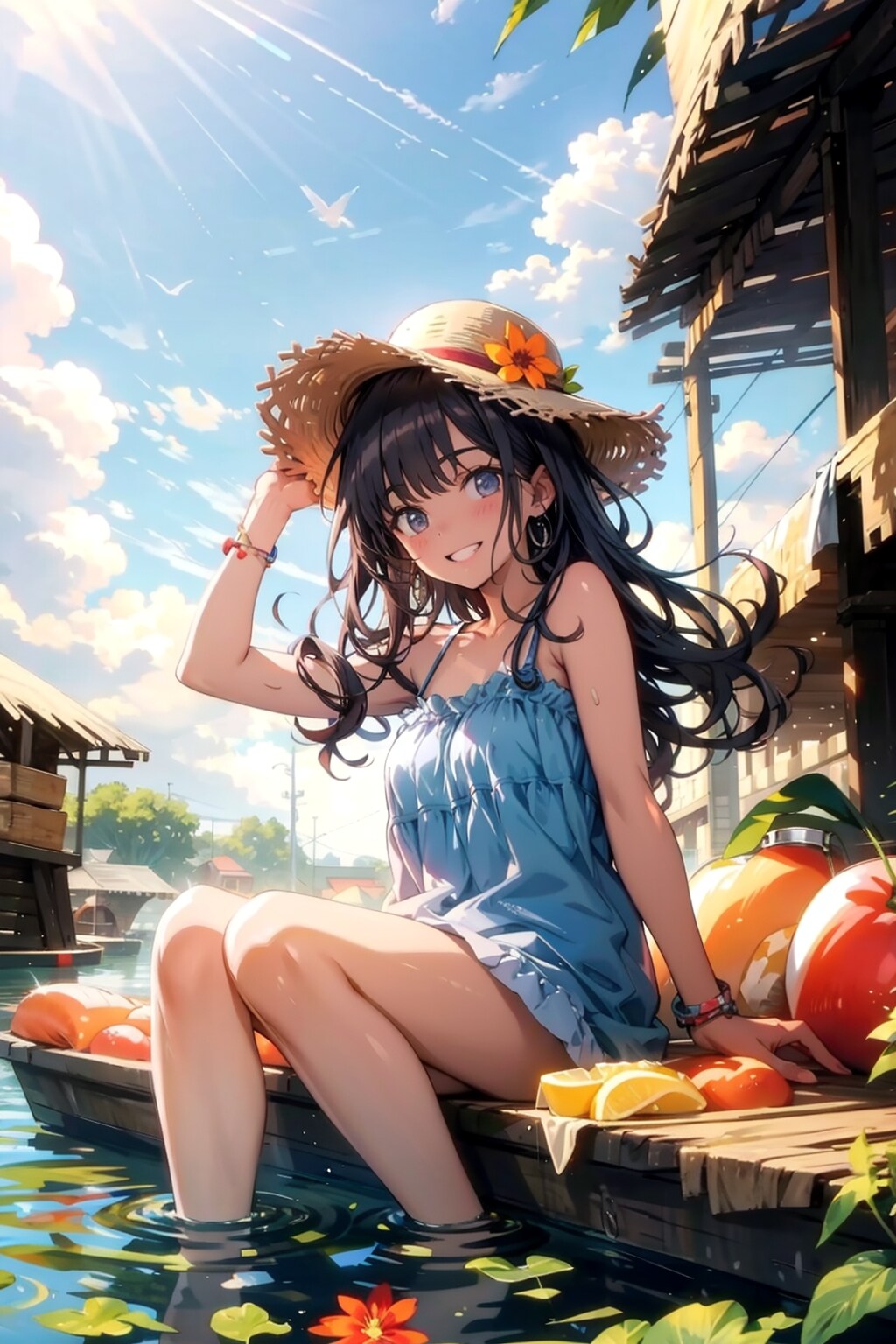 東南アジアの水上市場