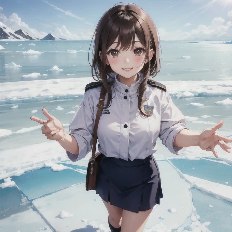 また流氷に乗れたよっ　お兄ちゃん | の人気AIイラスト・グラビア