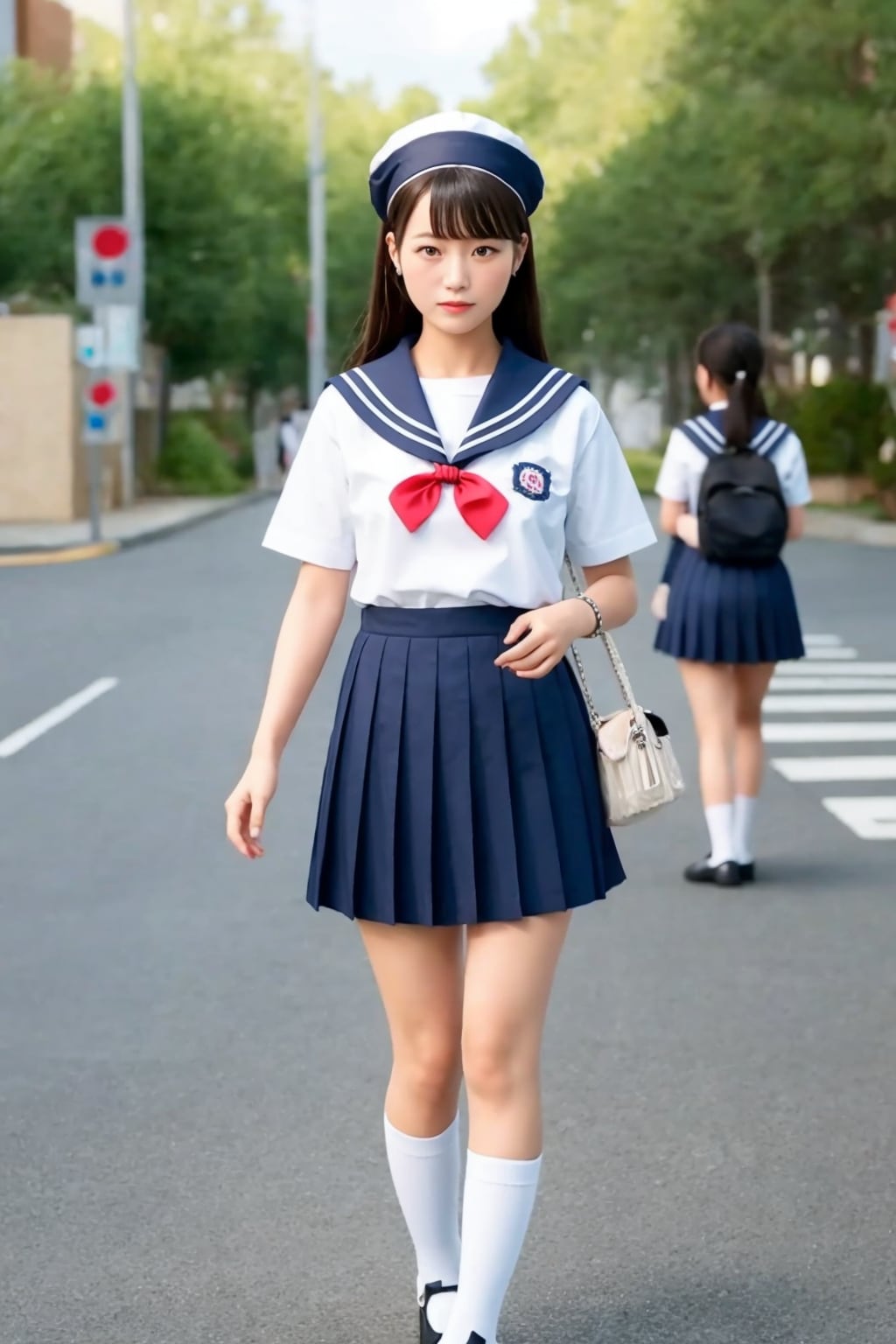 セーラー服が可愛い日本の女子
