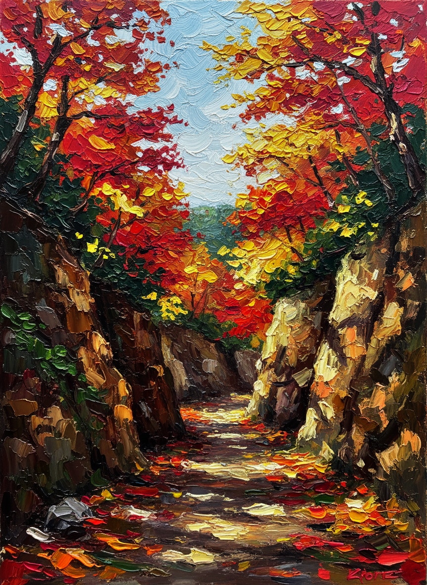 人気のない切り通しの道 | の人気AIイラスト・グラビア