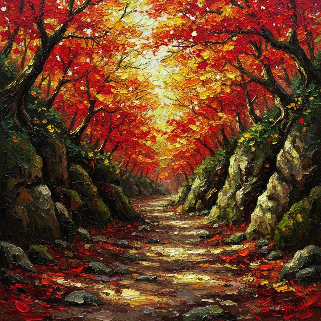 人気のない切り通しの道