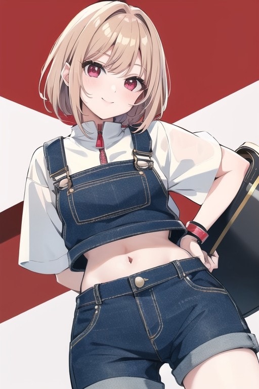 パステルブラウン髪の娘