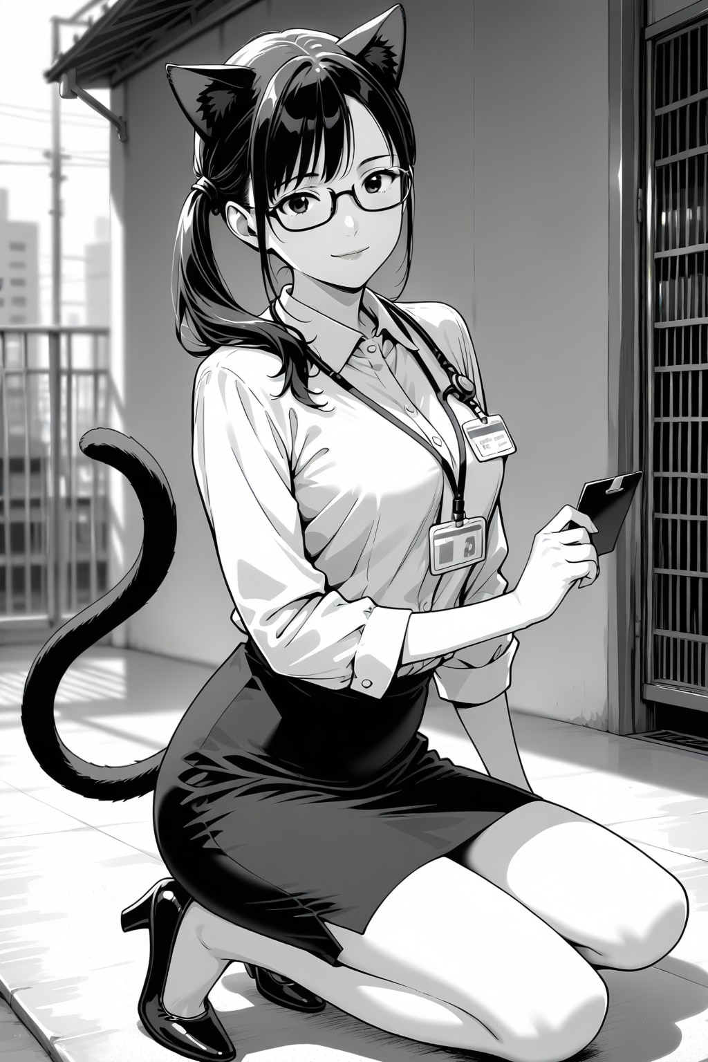 3.5インチFDを持つOLさん | の人気AIイラスト・グラビア