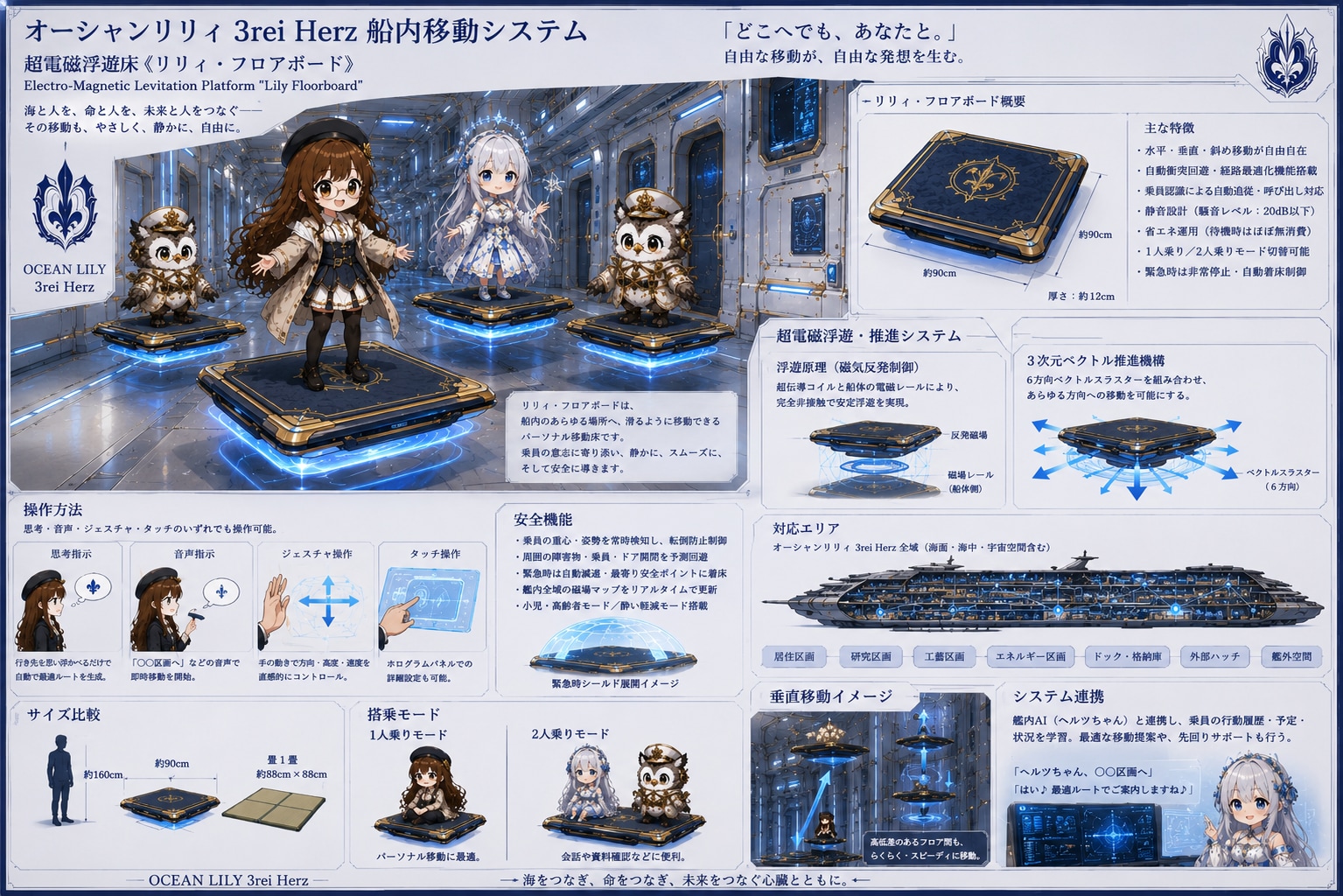 オーシャンリリィ3rei Herz船内移動システム