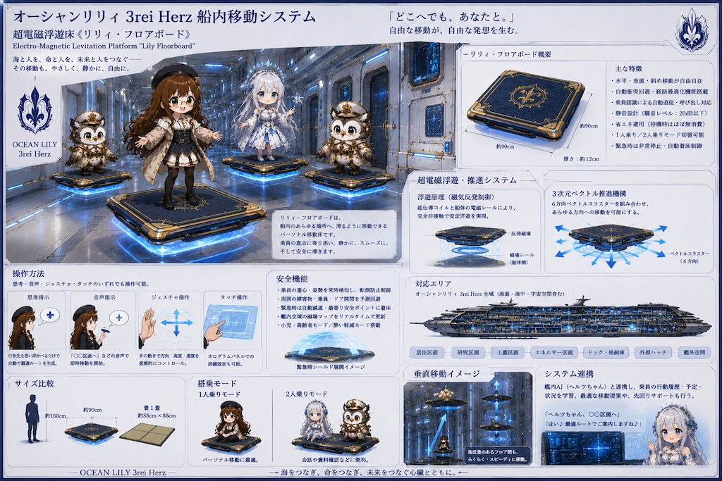 オーシャンリリィ3rei Herz船内移動システム