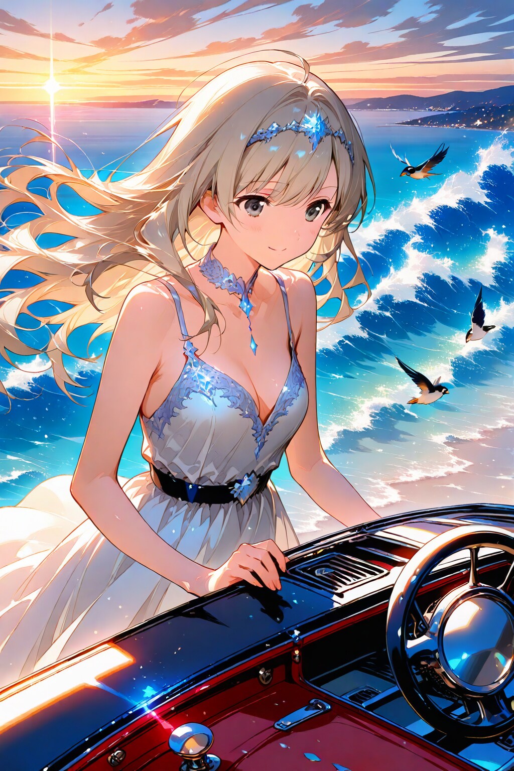 風が駆ける、青い海岸線 | の人気AIイラスト・グラビア