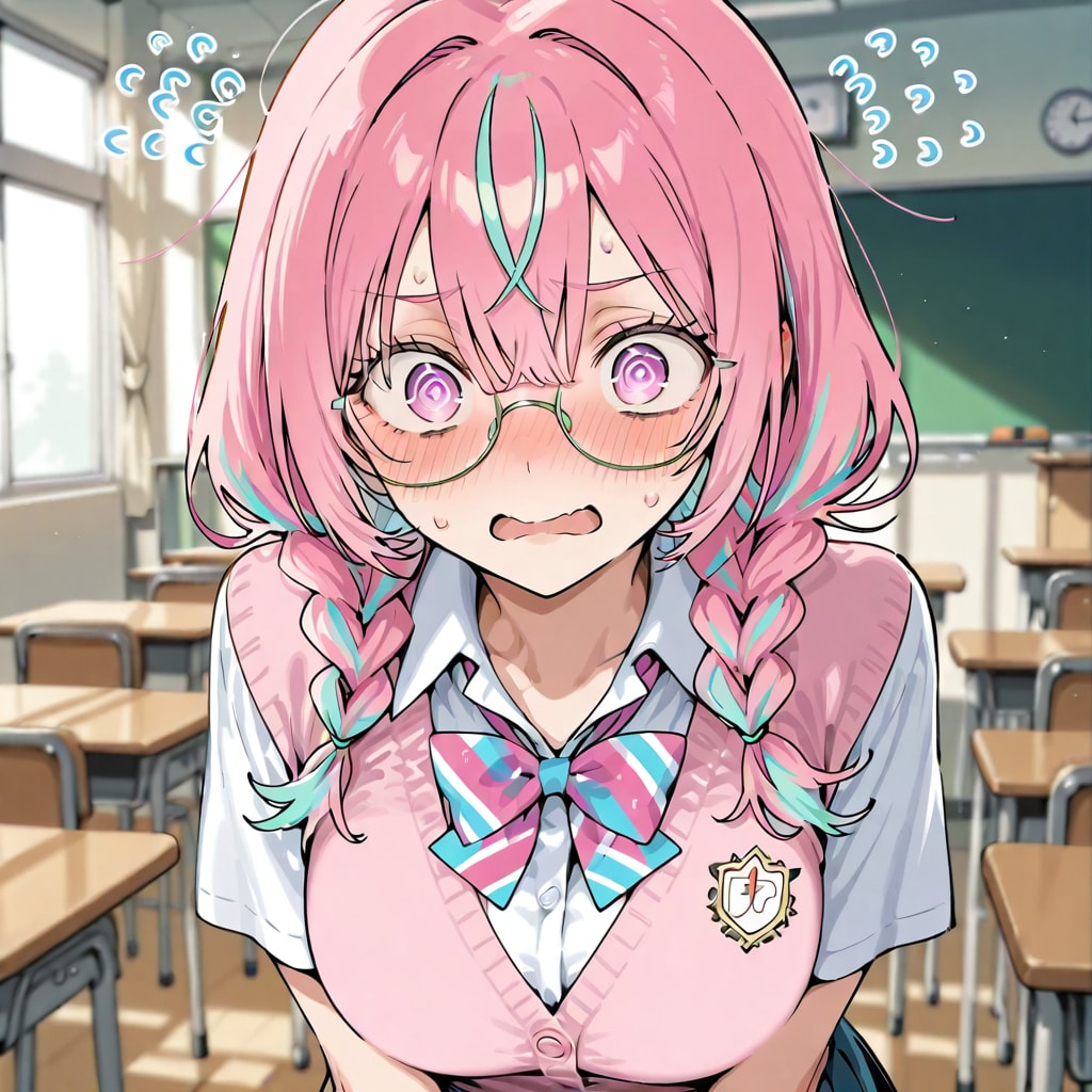 ピンク色の髪の女の子